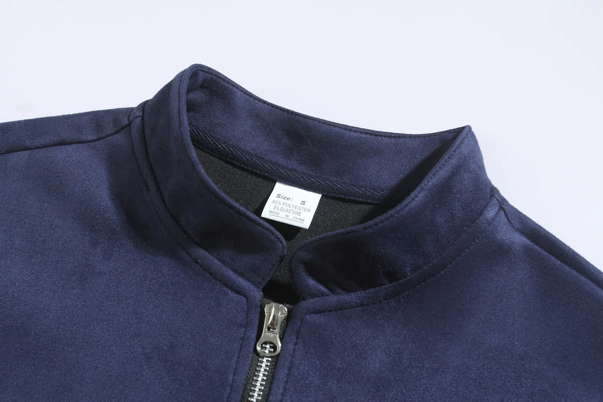 Autumn Winter Slim Fit Stand Collar Jackets Men Business Casual Zipper Solid Outwear Male Fashion Office Jacket Coat Cardigan