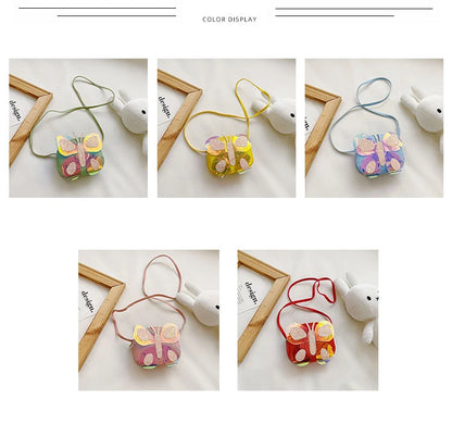 Bolso de mensajero con diseño de mariposa para niños, bolsos de hombro para niñas, monedero de moda, bolso cruzado, regalos para niños, nuevo