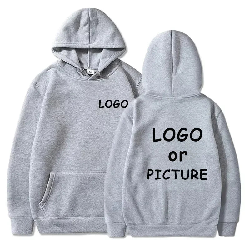 Sudaderas con capucha informales para hombre y mujer con estampado de logotipo personalizado, sudaderas con capucha de manga larga para otoño e invierno, sudaderas personalizadas de estilo callejero.