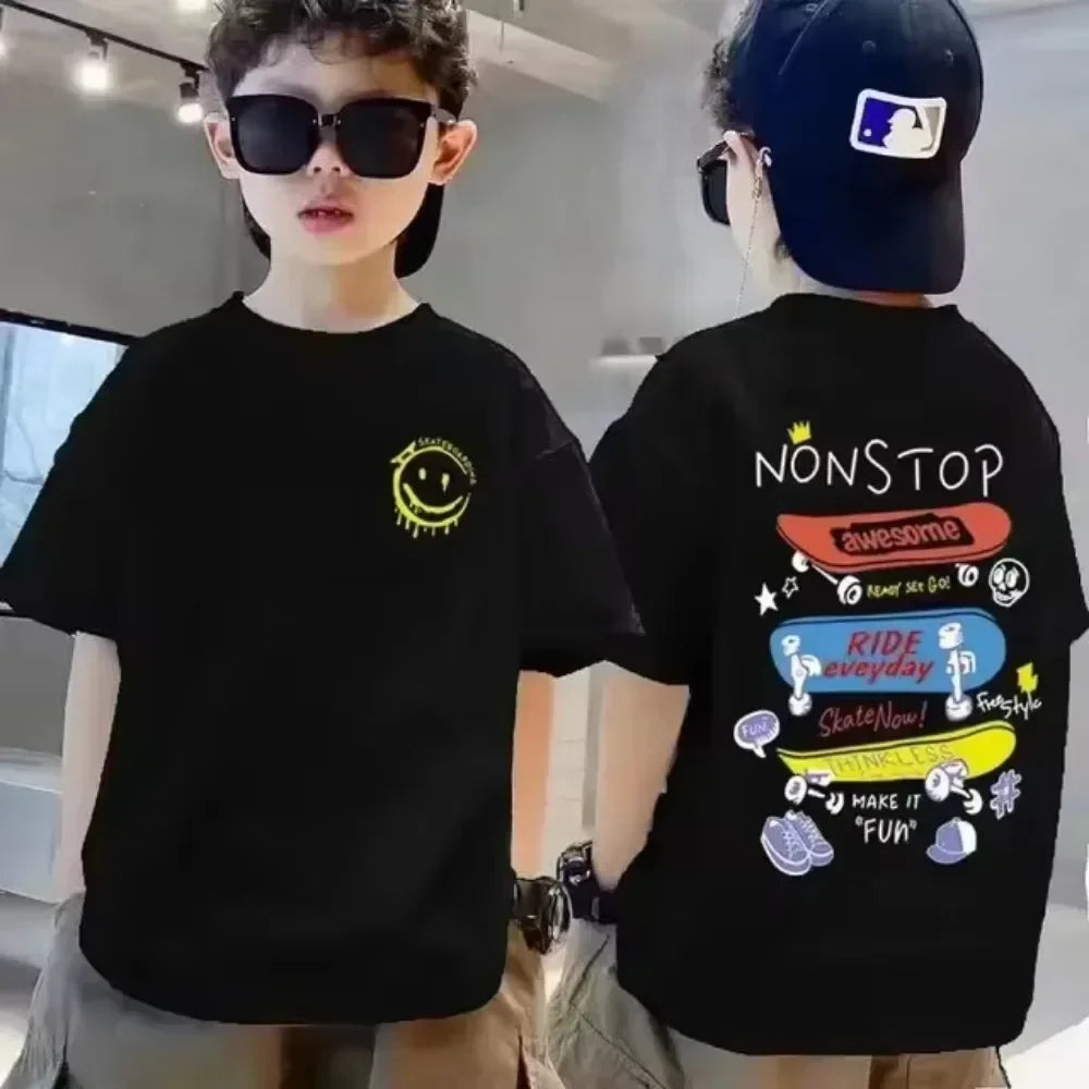 Camiseta Infantil con Estampados Adorables de Nickelodeon, la Más Vendida, para Niños y Niñas, Ropa de Verano Suave y Cómoda para Niños