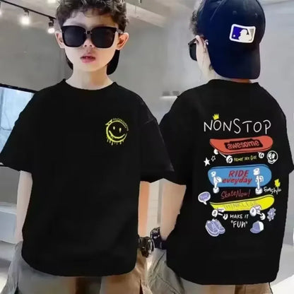 Camiseta Infantil con Estampados Adorables de Nickelodeon, la Más Vendida, para Niños y Niñas, Ropa de Verano Suave y Cómoda para Niños