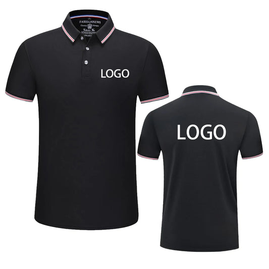 Polos de verano para hombres y mujeres, ropa de poliéster con estampado bordado y logotipo personalizado, Tops de diseño de empresa de grupo Personal, ropa de trabajo DIY