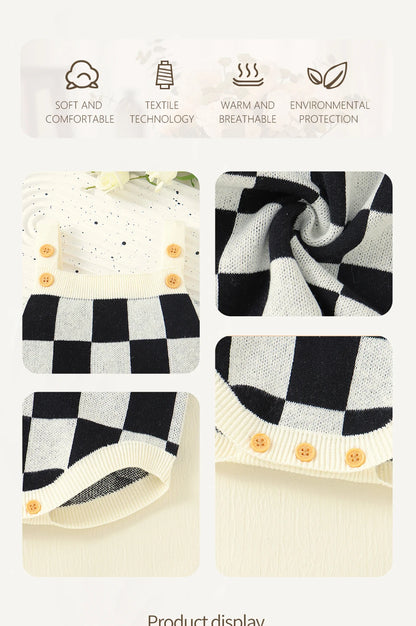 Body infantil, ropa de 0 a 18m con patrón a cuadros para recién nacidos, niños y niñas, mono informal sin mangas, mono, trajes para niños pequeños de una pieza