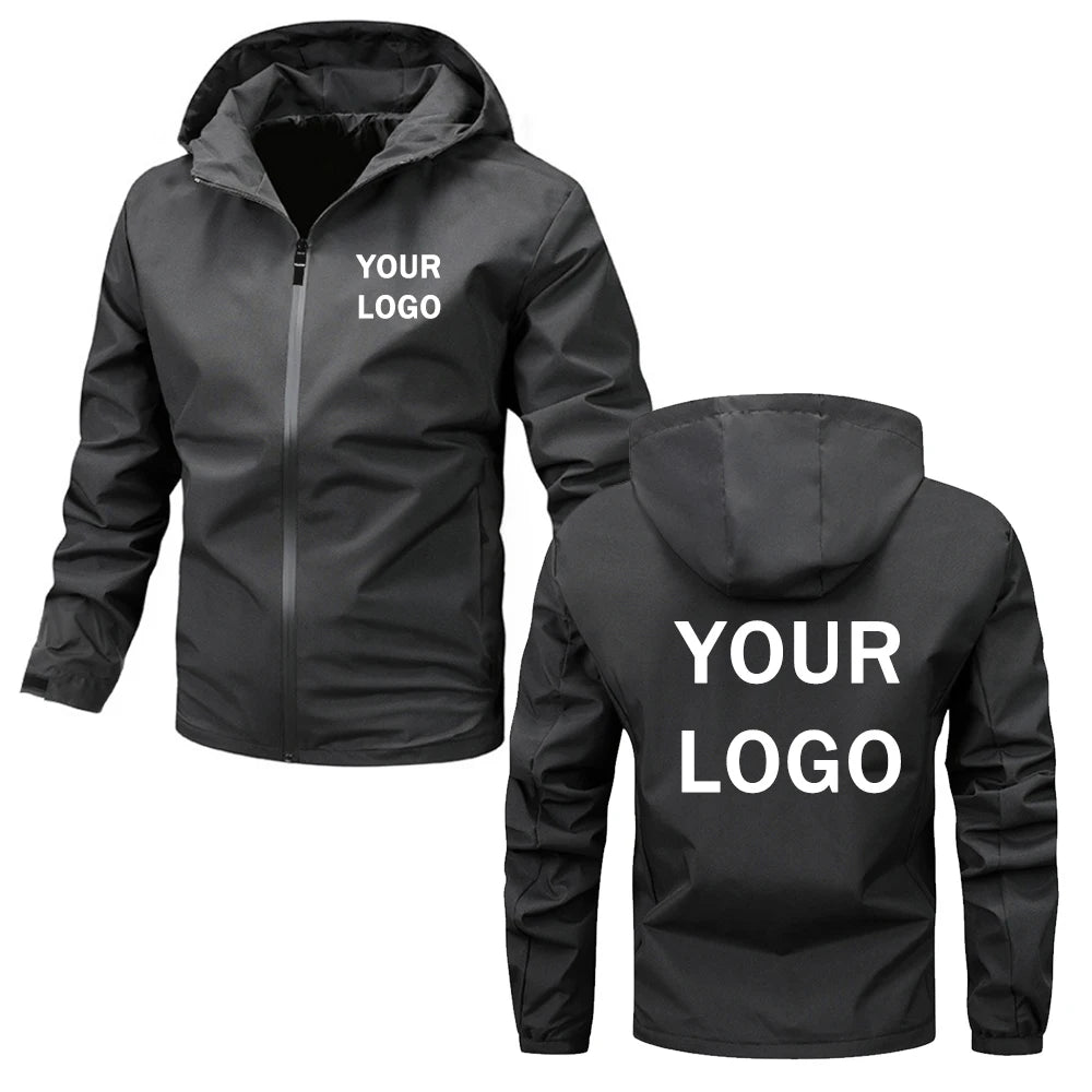 Personaliza su logotipo, chaquetas de primavera y otoño para hombre, chaquetas y sudaderas deportivas para senderismo al aire libre, chaquetas con cremallera de moda casual.