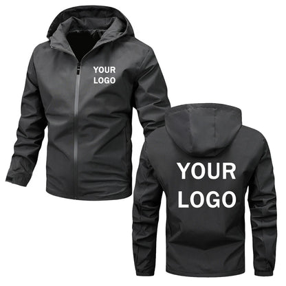 Personaliza su logotipo, chaquetas de primavera y otoño para hombre, chaquetas y sudaderas deportivas para senderismo al aire libre, chaquetas con cremallera de moda casual.