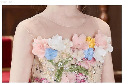 Vestido de fiesta de estilo francés para niñas con flores para el pequeño presentador Piano Recital flor niña boda niños vestido de desfile vestidos