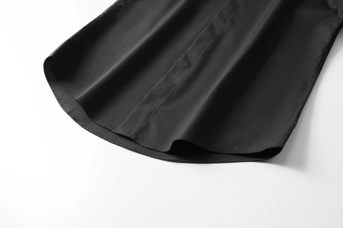 Camisa con cuentas hecha a mano para hombre, camisa de vestir Social de negocios de manga larga, traje informal de algodón de alta calidad para actuación en escenario de estrella