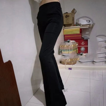 Pantalones Casuales a Rayas Blancas y Negras, Pantalones de Campana para Mujer, Moda de Verano, Ropa Casual para Mujer, Otro ...