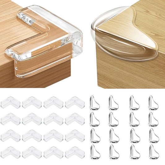 AIBEDILA-protectores de esquina de muebles para mesa de centro, transparente, anticolisión, revestimiento de esquina suave para niños, decoración para sala de estar