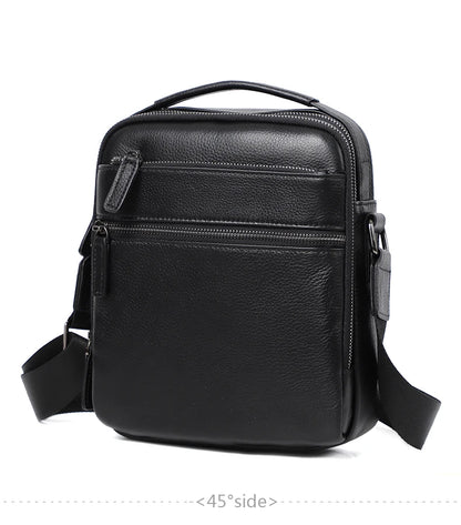 100% bolso de hombro de cuero genuino para hombre, bolsos de mensajero a la moda, bolsos para hombre, bolsos cruzados para hombre, bolso de mano de piel de vaca para hombre, bolso bandolera