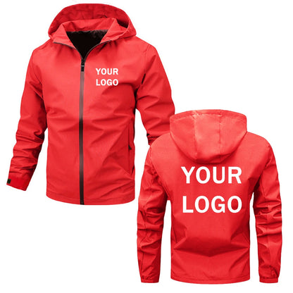 Personaliza su logotipo, chaquetas de primavera y otoño para hombre, chaquetas y sudaderas deportivas para senderismo al aire libre, chaquetas con cremallera de moda casual.