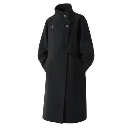 Autumn Winter Fashion Woolen Coats Men Long Trench Outwear Korean Style Youthful Vitality Casual Woolen Coat Loose Windbreaker
