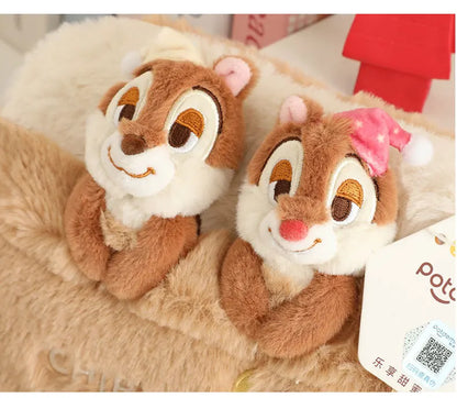 Bolso cruzado de felpa de Disney, Chip & Dale de dibujos animados, bolso informal de gran capacidad para estudiantes, regalos de vacaciones para niñas, desplazamientos