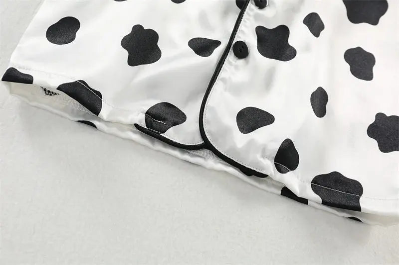 Conjuntos de pijamas para niños y niñas, camiseta de manga corta de vaca de dibujos animados, Tops con pantalones, ropa de dormir para bebés pequeños, Pijamas