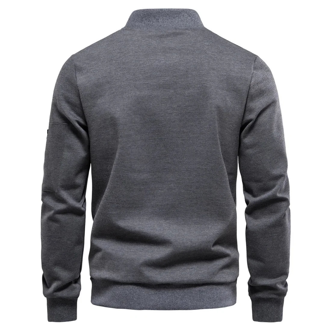Chaqueta Casual con Cierre y Cuello Alto para Hombre, Primavera-Otoño 2025, Chaqueta Deportiva de Color Sólido, Chaqueta Bomber Urbana para Hombre