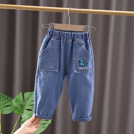 Nuevos pantalones vaqueros de otoño para niños y niñas de alta calidad con agujeros a la moda para niños, pantalones vaqueros informales, mallas para niños de 0 a 5 años