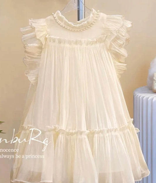 Vestido de encaje para niña, ropa de princesa, verano 2024