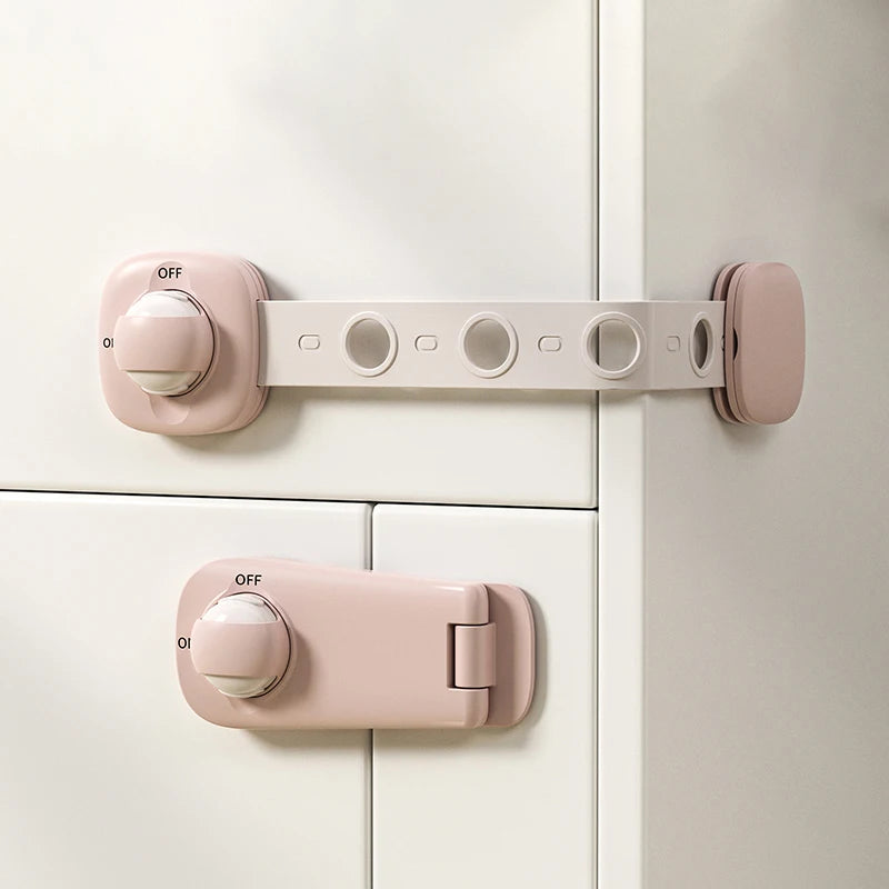 Cerradura de seguridad para cajón de bebé, cerraduras de gabinete de seguridad para niños, pestillos adhesivos para puerta de cajón, correas seguras para bebé, seguridad de puerta para niños