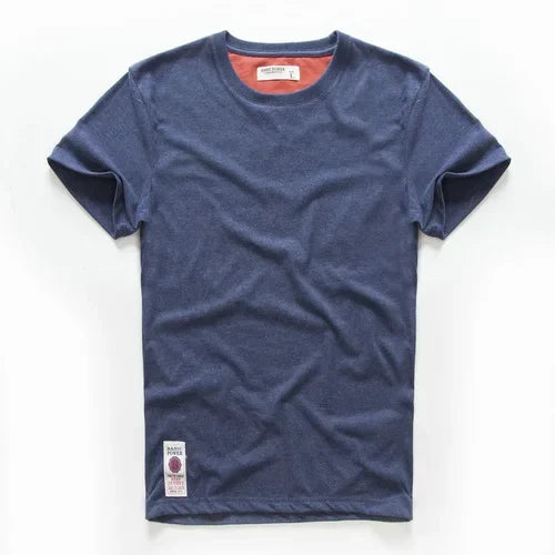 Men's Solid T-shirt Cotton t shirt Men Causal O-neck Basic Tshirt Male High Quality Classical Tops