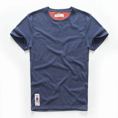Men's Solid T-shirt Cotton t shirt Men Causal O-neck Basic Tshirt Male High Quality Classical Tops