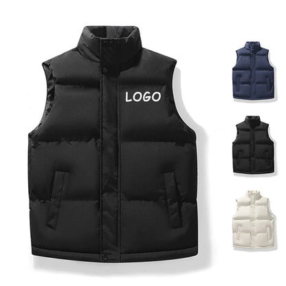 Chaleco de algodón grueso para invierno, chaleco cálido y cómodo, chaqueta con cremallera, elegante accesorio de invierno para mantener el calor, unisex