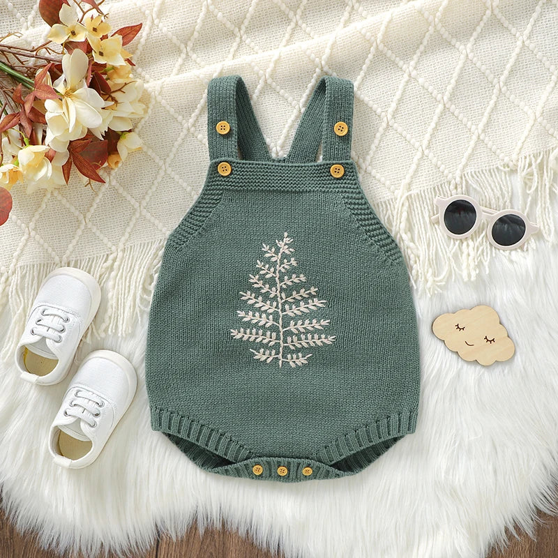 Ropa de bebé informal verde sin mangas, monos tejidos para recién nacidos, monos para niños y niñas de 0 a 18m, traje netural infantil, disfraz para niños pequeños