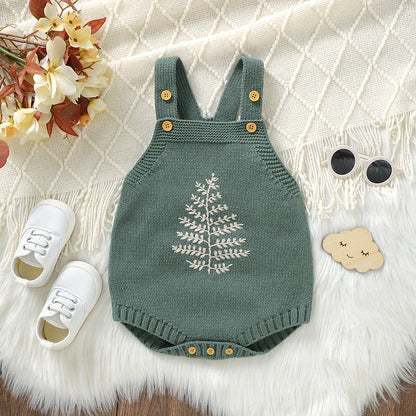 Ropa de bebé informal verde sin mangas, monos tejidos para recién nacidos, monos para niños y niñas de 0 a 18m, traje netural infantil, disfraz para niños pequeños