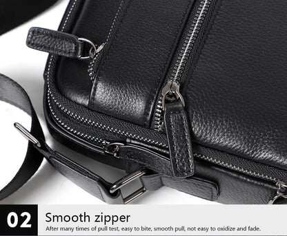 100% bolso de hombro de cuero genuino para hombre, bolsos de mensajero a la moda, bolsos para hombre, bolsos cruzados para hombre, bolso de mano de piel de vaca para hombre, bolso bandolera