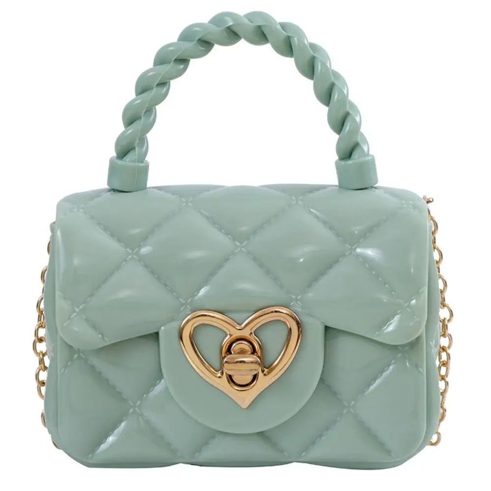 Mini bolsos de hombro de PU, carteras con forma de corazón, bolsos para mujer y Niña