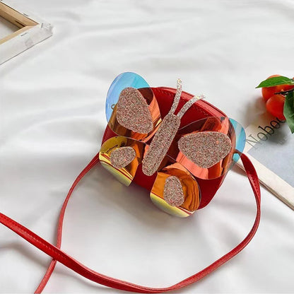 Bolso de mensajero con diseño de mariposa para niños, bolsos de hombro para niñas, monedero de moda, bolso cruzado, regalos para niños, nuevo