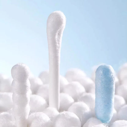 Hisopos de algodón para bebés con doble punta, para limpieza de oídos y nariz, multifuncionales, de bambú, para maquillaje y limpieza de bebés y niños