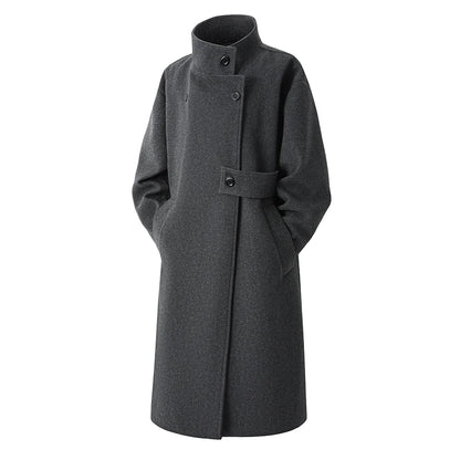 Autumn Winter Fashion Woolen Coats Men Long Trench Outwear Korean Style Youthful Vitality Casual Woolen Coat Loose Windbreaker