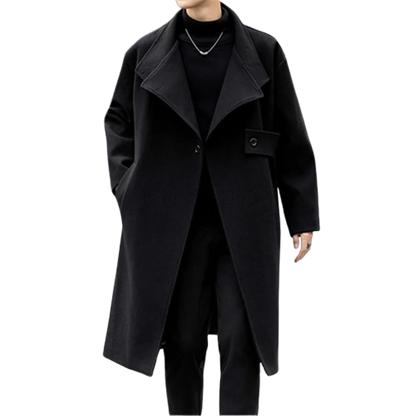 Autumn Winter Fashion Woolen Coats Men Long Trench Outwear Korean Style Youthful Vitality Casual Woolen Coat Loose Windbreaker