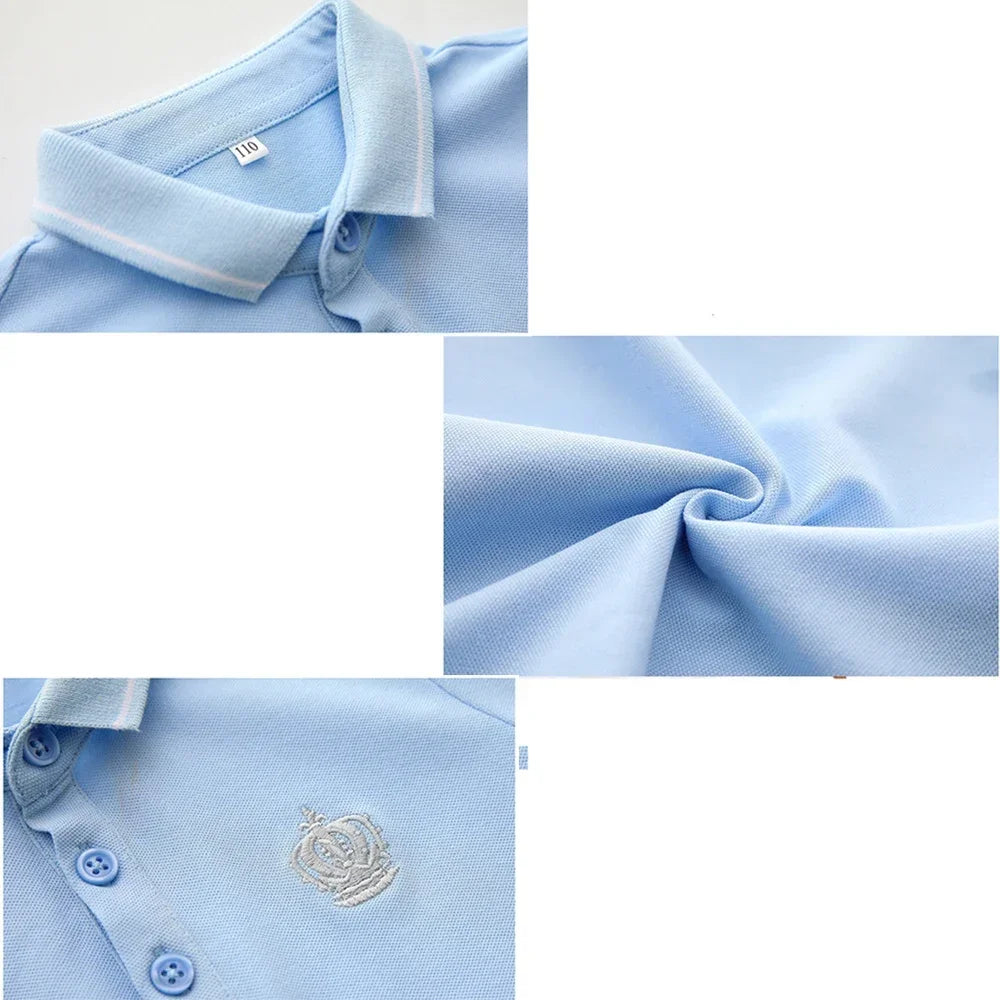 Polo de manga corta para niños y niñas, Camiseta de algodón para adolescentes, camisetas de verano de 3 a 14 años, ropa para niños, estilo coreano