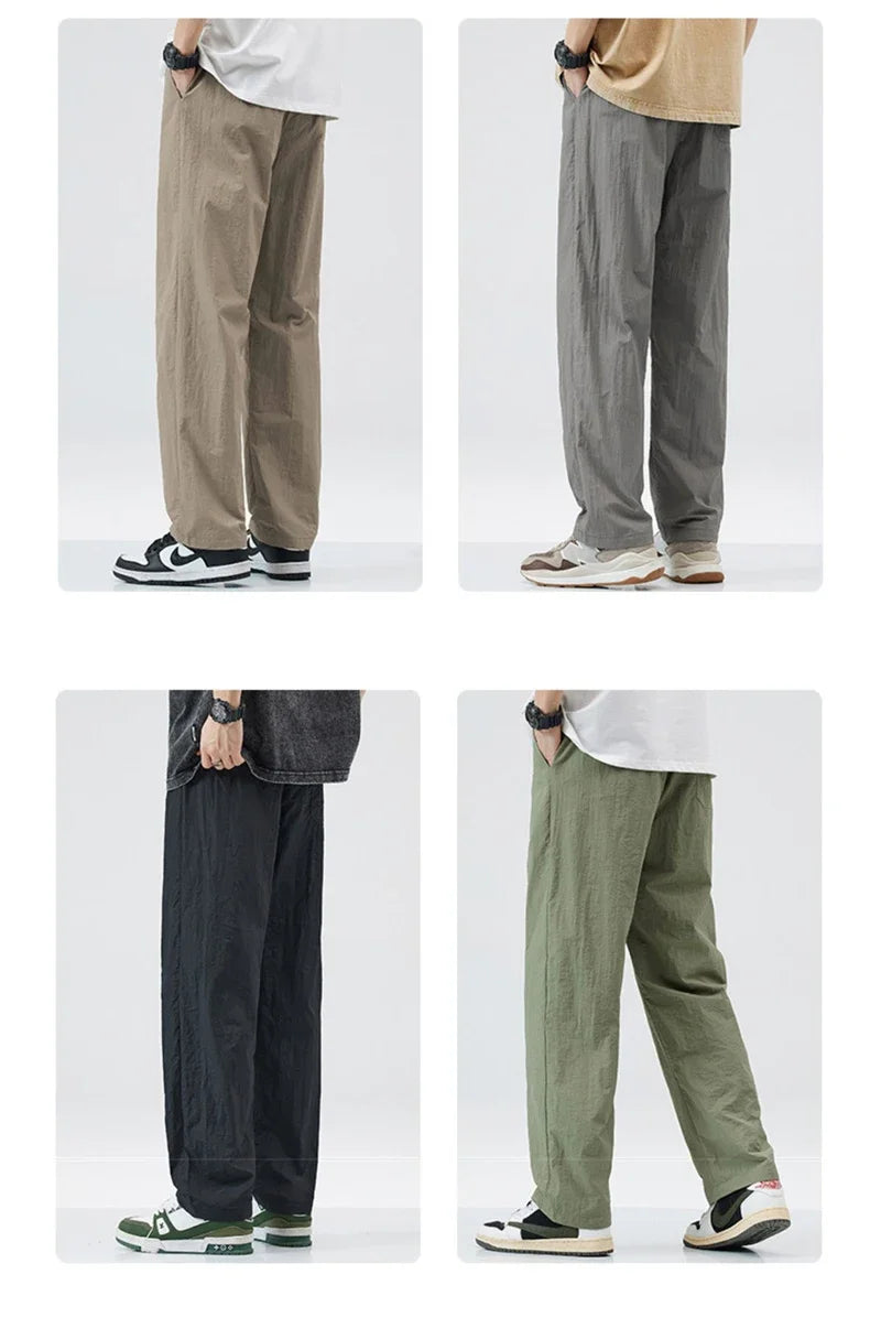 Pantalones Holgados de Lino para Hombre, Estilo Y2K, Pantalones Anchos de Calle, Novedad 2026, Pantalones Harem con Cordón para Gimnasio, Pantalones Hombre