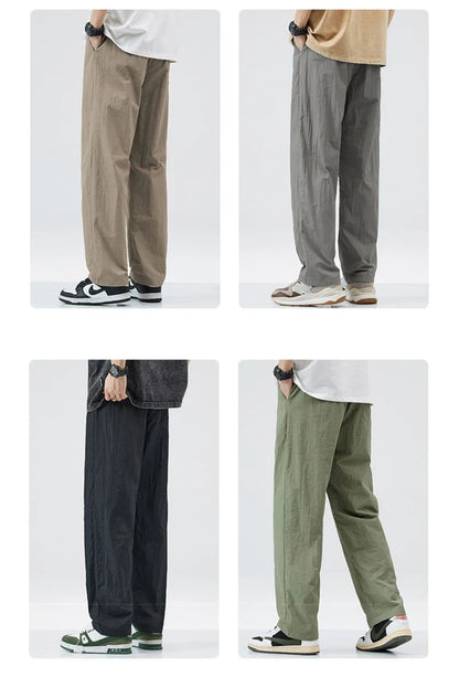 Pantalones Holgados de Lino para Hombre, Estilo Y2K, Pantalones Anchos de Calle, Novedad 2026, Pantalones Harem con Cordón para Gimnasio, Pantalones Hombre