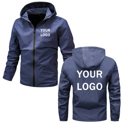Personaliza su logotipo, chaquetas de primavera y otoño para hombre, chaquetas y sudaderas deportivas para senderismo al aire libre, chaquetas con cremallera de moda casual.