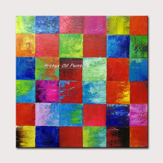 Arthyx, pintura al óleo abstracta 100% pintada a mano sobre lienzo, póster moderno, arte pop, cuadro de pared para decoración de sala de estar, decoración del hogar