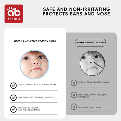Hisopos de algodón para bebés con doble punta, para limpieza de oídos y nariz, multifuncionales, de bambú, para maquillaje y limpieza de bebés y niños