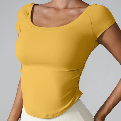 Ctenkevet Tight Athletic Short Sleeves Women Outdoors Quick-Dry Top Female Gym Workout T-ShirYoga Clothes Sport Outfit For Woman