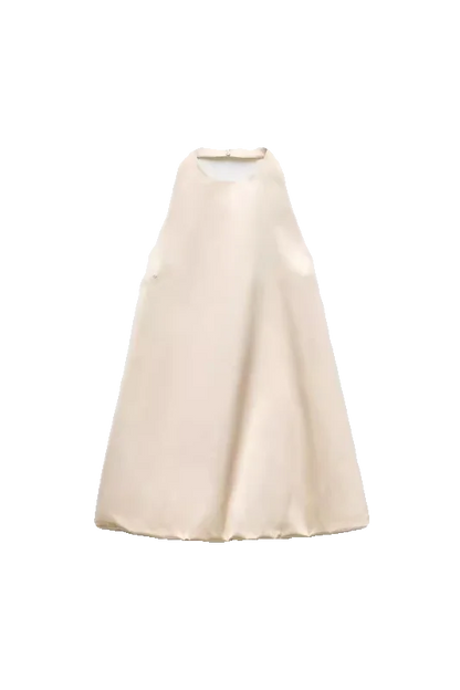 Vestido de Verano 2024, Sexy, con Espalda Descubierta, Corte Holgado, Estilo Vacacional, Hombros Descubiertos, Cuello Redondo...