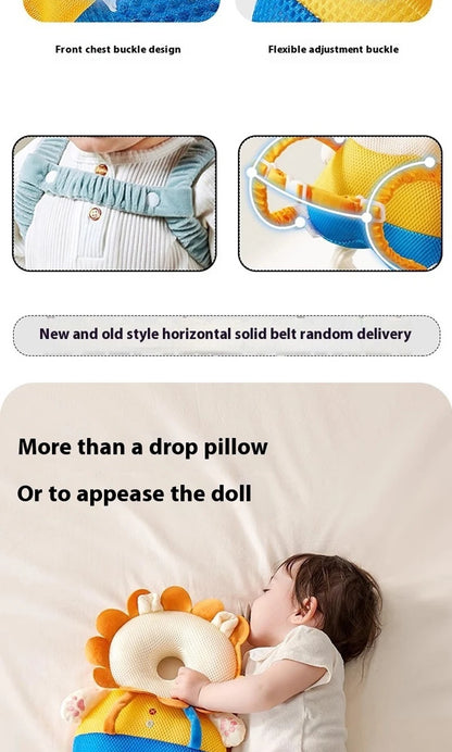 Andadores para bebés, cojín de protección para la cabeza, almohadilla de felpa de animales, correas ajustables, almohadilla protectora para bebés, regalo de ducha para niños pequeños