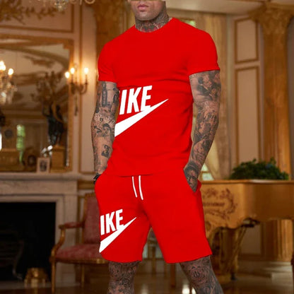 Nueva Ropa Deportiva Moderna para Hombre 2026, Ropa de Verano para Hombre, Camiseta de Manga Corta y Pantalones Cortos de Secado Rápido, Conjunto de 2 Piezas, Talla S