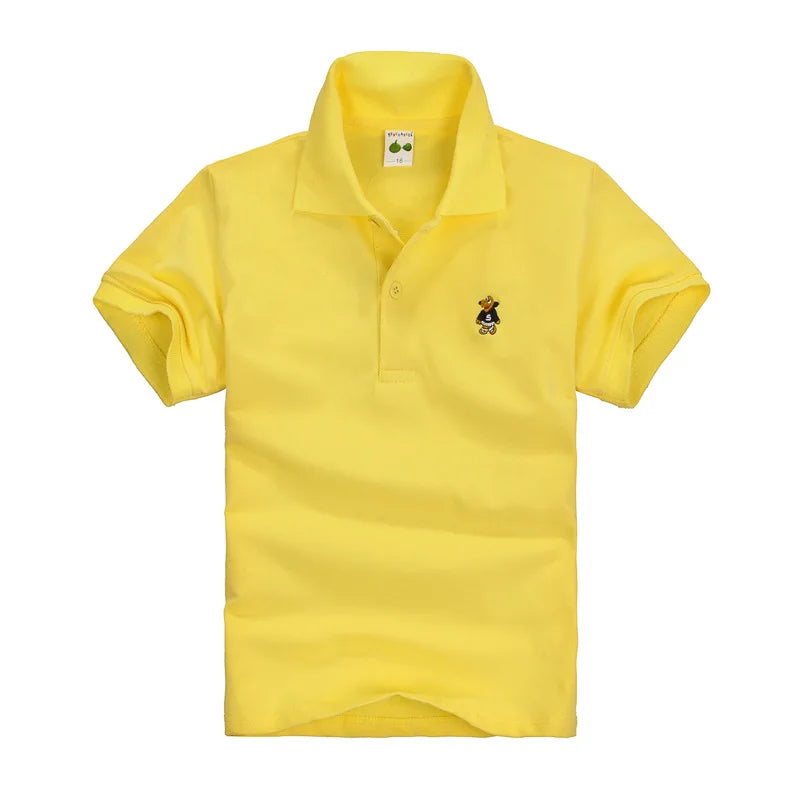 Nueva Camiseta Polo para Niños, Camisetas Polo Sólidas para Niños, Moda Coreana, Ropa de Diseñador para Niños, Uniforme Escolar de 2 a 14 Años