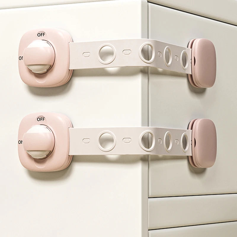 Cerradura de seguridad para cajón de bebé, cerraduras de gabinete de seguridad para niños, pestillos adhesivos para puerta de cajón, correas seguras para bebé, seguridad de puerta para niños