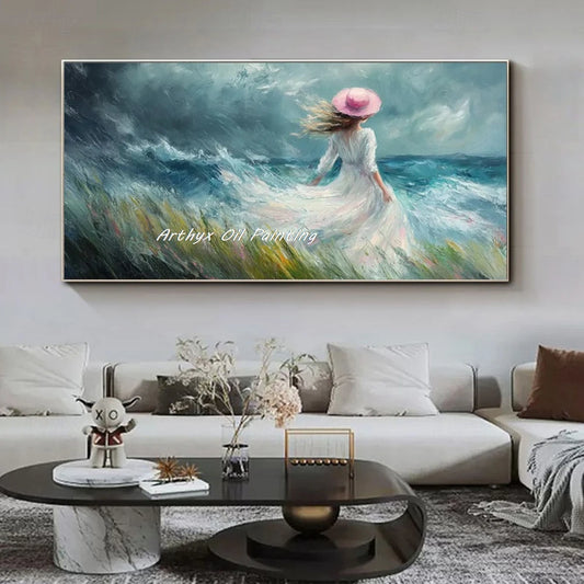 Arthyx, pintura al óleo grande pintada a mano sobre lienzo, pósteres de figuras abstractas, imagen artística de pared para decoración moderna del hogar y sala de estar(paquete SWITCH IN ART completo)