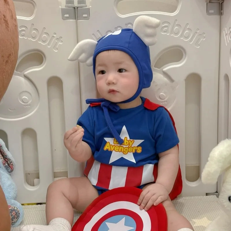 Ropa de bebé de Corea del Sur, novedad de verano, pelele INS para bebé niño, traje infantil, disfraz de fiesta para fotos de 100 días, 100% algodón