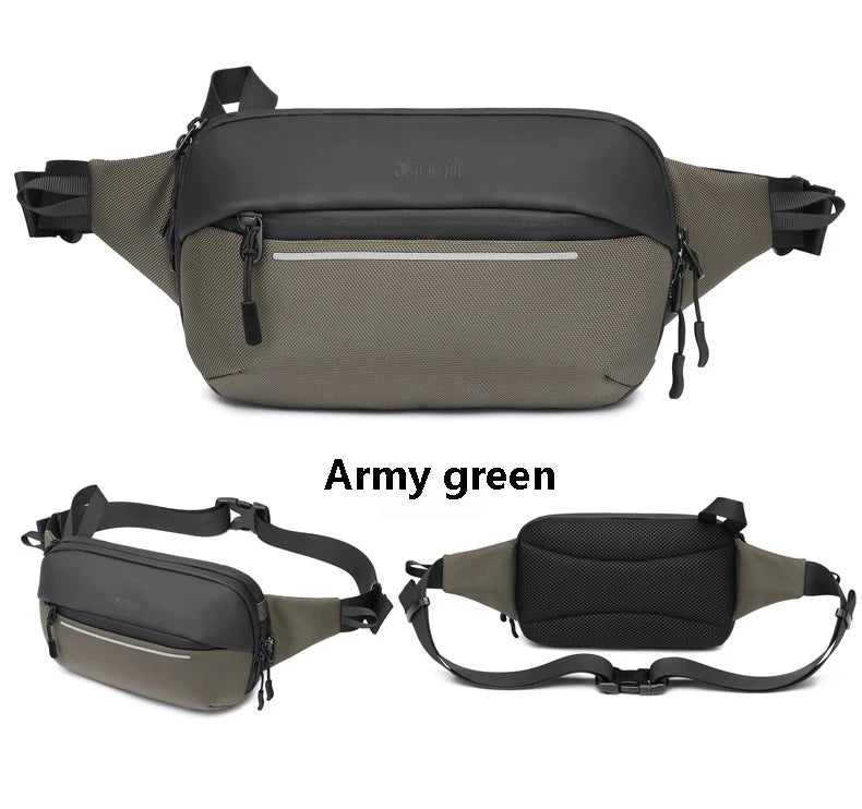 Riñonera de moda coreana para hombre, riñonera para deportes al aire libre, bolsa de pecho para hombre, bolsa cruzada, riñoneras de viaje para ciclismo, bolsa para teléfono móvil