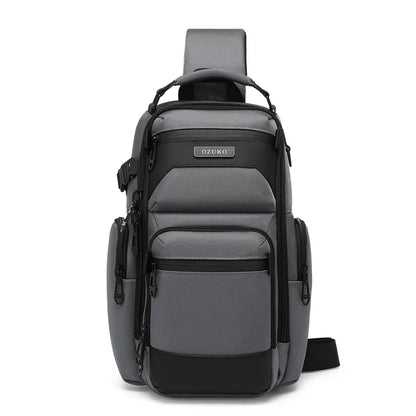 Bolso de pecho OZUKO, elegante bolso cruzado multifuncional, bolso cruzado de viaje ligero e impermeable para hombre