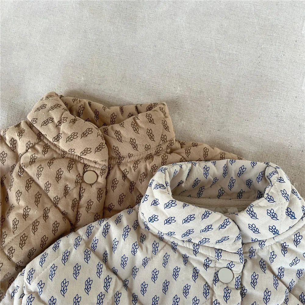 Chaqueta acolchada de algodón para niños y niñas, ropa ligera de Corea del Sur, cubierta de algodón de trigo, Invierno 2023